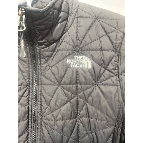 The North Face Diamond Puffer Jacket Womens Small Black Thermball Insulated Fall - Picture 11 of 16